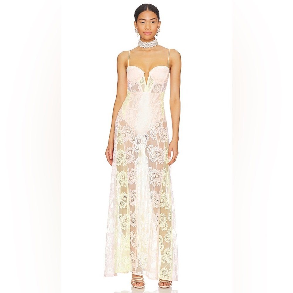 NEW For Love And Lemons Blossom Floral Lace Maxi Festival Dress NWT - Picture 6 of 11